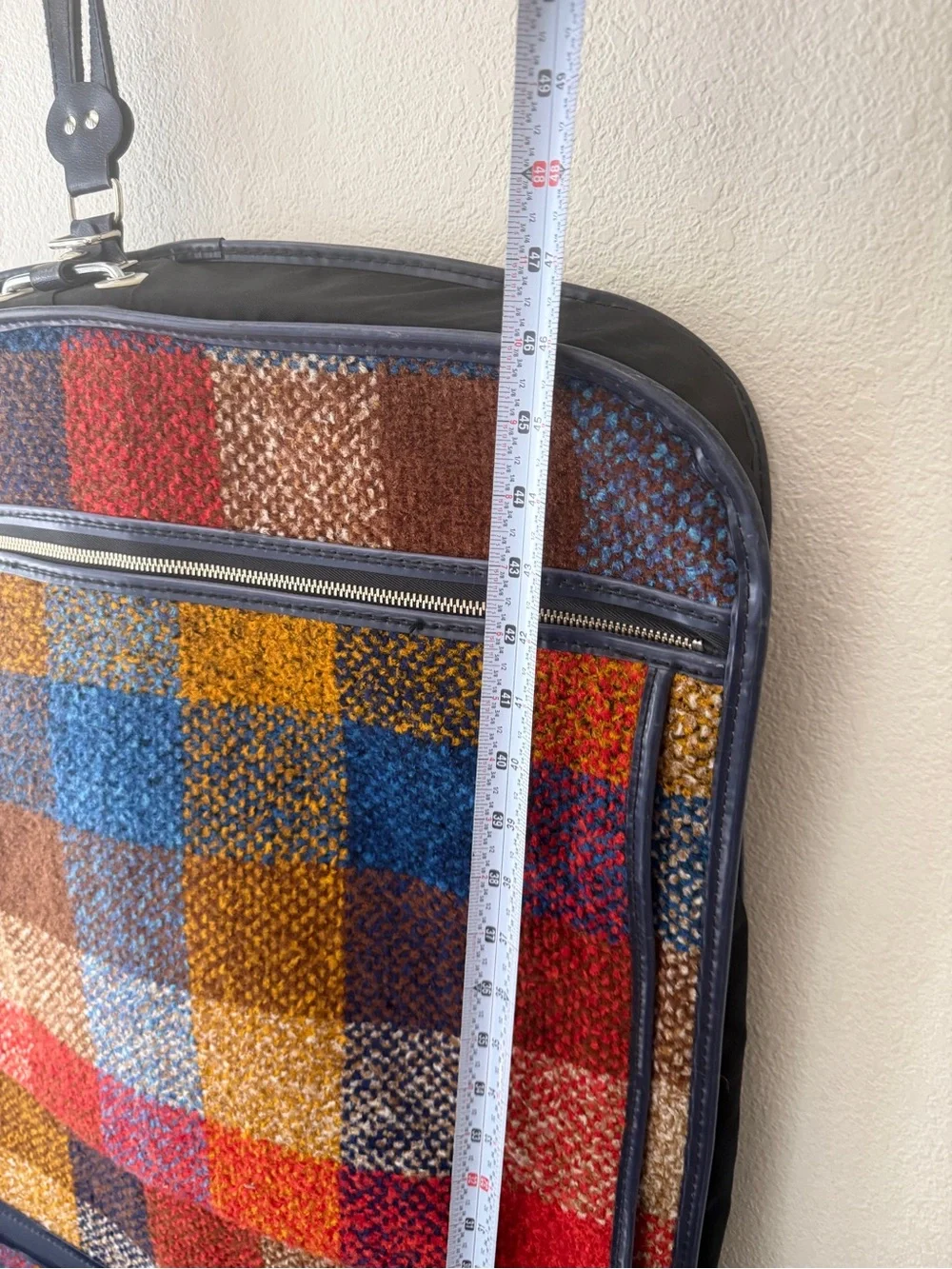 Skyway Luggage Plaid‎ Rainbow Retro Tweed Garment Bag